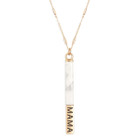 Natural Stone Pendant Bar Necklace product image