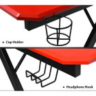 47-Inch Z-Shaped Computer Gaming Desk with Large Carbon Fiber Surface product image
