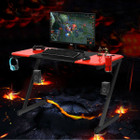 47-Inch Z-Shaped Computer Gaming Desk with Large Carbon Fiber Surface product image