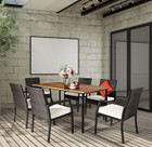 Rattan 7-Piece Dining Set with Umbrella Hole product image