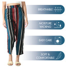 Women's Striped Open Wide-Leg Boho Palazzo Pants (3-Pack) product image