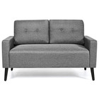 Modern Gray Upholstered 55-Inch Loveseat product image