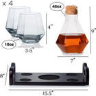 Italian Crafted Glass Decanter & Whisky Glasses Set product image