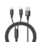 6-Foot 2-in-1 Braided Nylon Lightning Charging Cable (1- or 2-Pack) product image