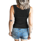 Women's Ribbed Scoop Neck Button Henley Tank product image