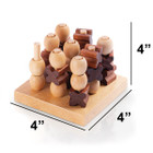 Hand-Crafted Wooden 3D Mini Tic-Tac-Toe Game product image