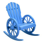 Rustic Wood Adirondack Patio Rocking Chair product image