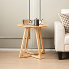 24-Inch Round Solid Rubberwood End Table product image