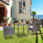 3-Piece Patio Wicker Furniture Set with Acacia Wood Tabletop & Chair Cushions product image