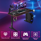 55-Inch Gaming T-Shaped Computer Desk with Full Desk Mouse Pad product image