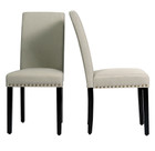 Fabric Upholstered Nailhead Trim Dining Chairs (Set of 2) product image