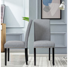 Fabric Dining Chairs with Nailhead Trim (Set of 4) product image