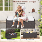 3-in-1 Wicker Storage Deck Box with Cushion product image