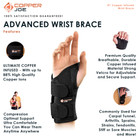 Copper Joe® Copper-Infused Ultimate Fitted Wrist Brace (Left or Right Hand) product image