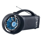 SuperSonic® Solar Power Bluetooth Speaker with FM Radio, LED Flashlight & Fan product image