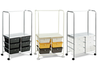 6-Drawer Rolling Storage Cart with Hanging Bar product image