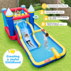 6-in-1 Inflatable Bounce House Castle Splash Pool with Blower product image