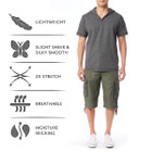 Men's Canvas Cargo Shorts with Belt (3-Pack) product image