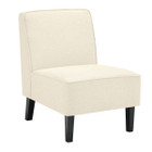 Modern Armless Accent Chair with Rubberwood Legs product image