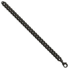 Stainless Steel Brushed Black IP-plated 10mm Curb 8.5in Bracelet product image