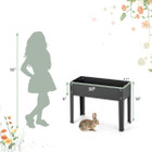 24-Inch Metal Raised Garden Bed with Legs and Drainage Hole product image