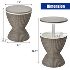 8-Gallon 3-in-1 Patio Rattan Cooler Bar Table  product image