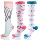 Braveman™ Print Knee-High Recovery Compression Socks (3- or 6-Pair) product image