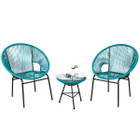 3-Piece Patio Acapulco Furniture Bistro Set with Glass Table product image