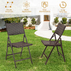 Folding Patio Rattan Portable Dining Chairs (Set of 4) product image