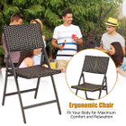 Folding Patio Rattan Portable Dining Chairs (Set of 4) product image