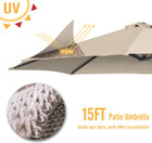 Outdoor 15' X 9' Double-sided Patio Umbrella product image