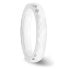 Ceramic White Faceted Band product image