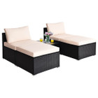 5-Piece Wicker Lounge Chair Set with Washable Zippered Cushions product image