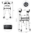 Foldable Aluminum Alloy Walker with Seat & Armrests product image