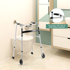 Foldable Aluminum Alloy Walker with Seat & Armrests product image