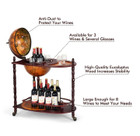16th Century Italian Style Wood Globe Wine Bar product image