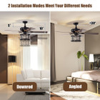 52-Inch 3-Speed Crystal Ceiling Fan with Remote product image