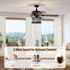 52-Inch 3-Speed Crystal Ceiling Fan with Remote product image