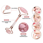 Rose Quartz or Jade Facial Roller & Guasha Tool by Seeboo® product image