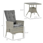 3-Piece Patio Bistro Set with Cushions product image