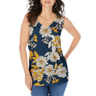 Women's Sleeveless Floral Print V-Neck Blouse (4-Pack) product image