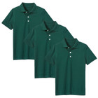 Boys' Short Sleeve School Uniform Pique Polo Shirt (3-Pack)    product image