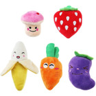 Fruits and Vegetables Squeaky Dog Toys for Small Dogs (5-Pack) product image