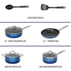 9-Piece Induction Nonstick Cookware Set + Utensils product image