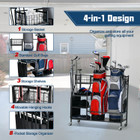 Double Golf Bag Organizer with Lockable Universal Wheels product image