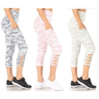Women's Tummy Control Capri Leggings with Pockets (3-Pack) product image