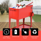 80-Quart Outdoor Patio Rolling Steel Construction Cooler product image