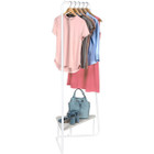 Corner Garment Rack with Wood Grain Laminate Top product image