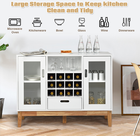 White Wood Wine Storage Cabinet product image