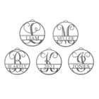 Personalized Circle Monogram Holiday Ornaments (Set of 5) product image
